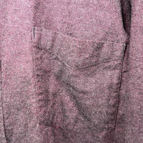 32 Bar Blues Button Down Flannel Shirt Mens Size XXL 2XL Maroon Cotton Cashmere - Picture 7 of 13
